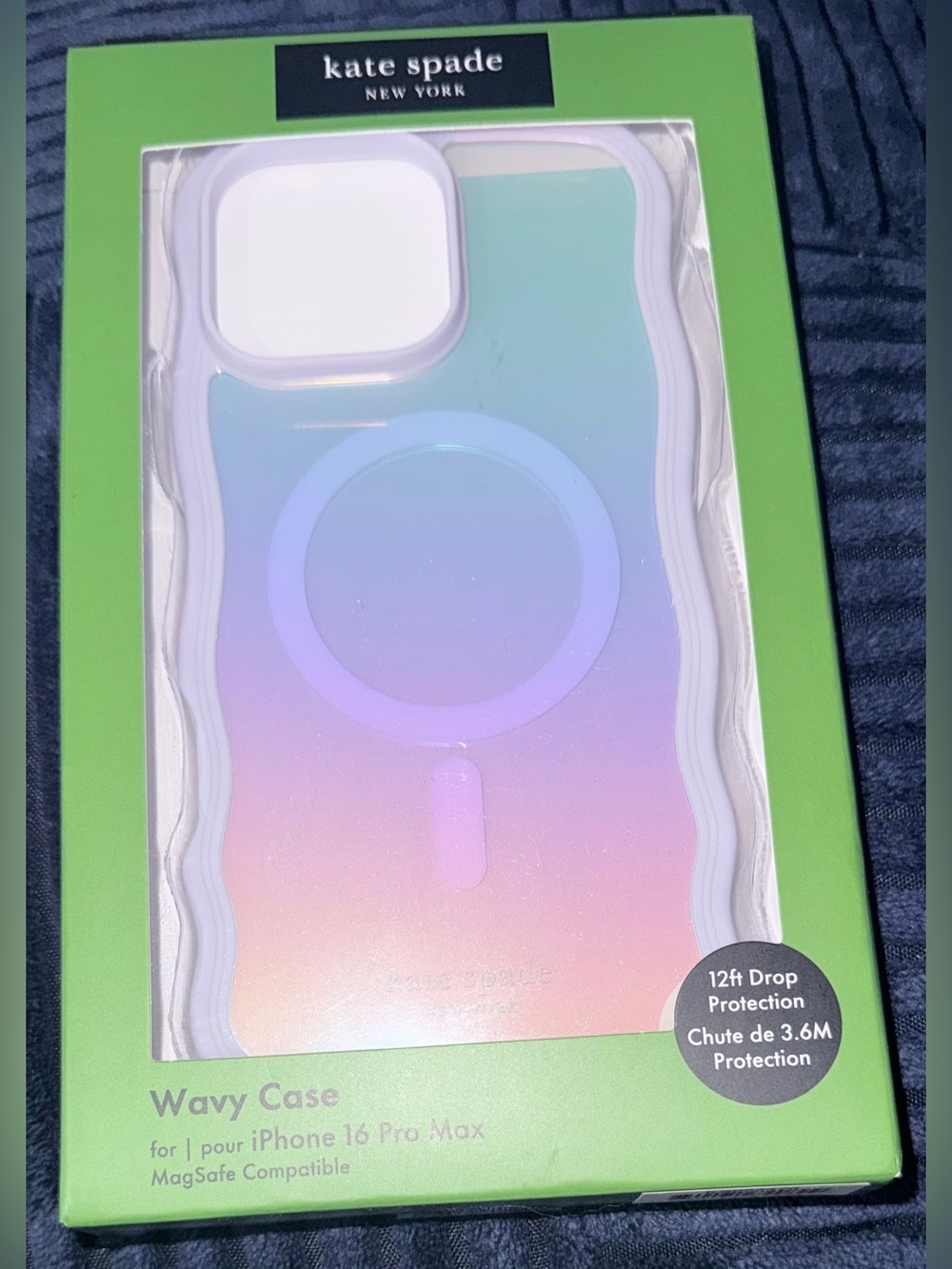 Kate Spade🤳🏻 Iridescent Wavy MagSafe iPhone Case for 16 Pro Max - UNOPENED